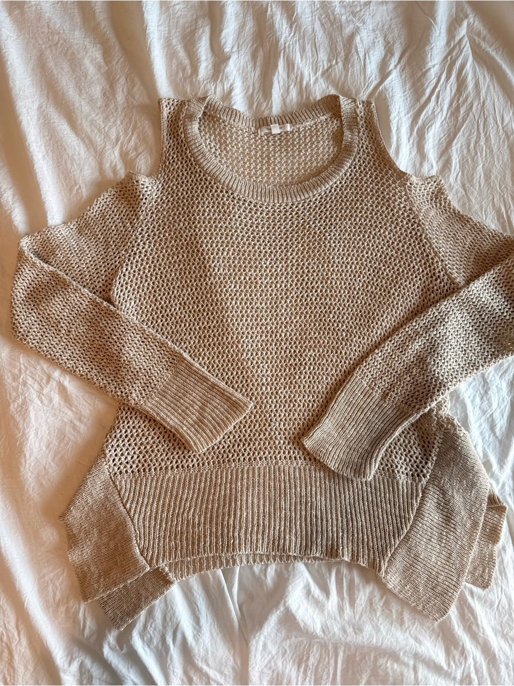 Maurices Open-Knit Cold Shoulder Sweater